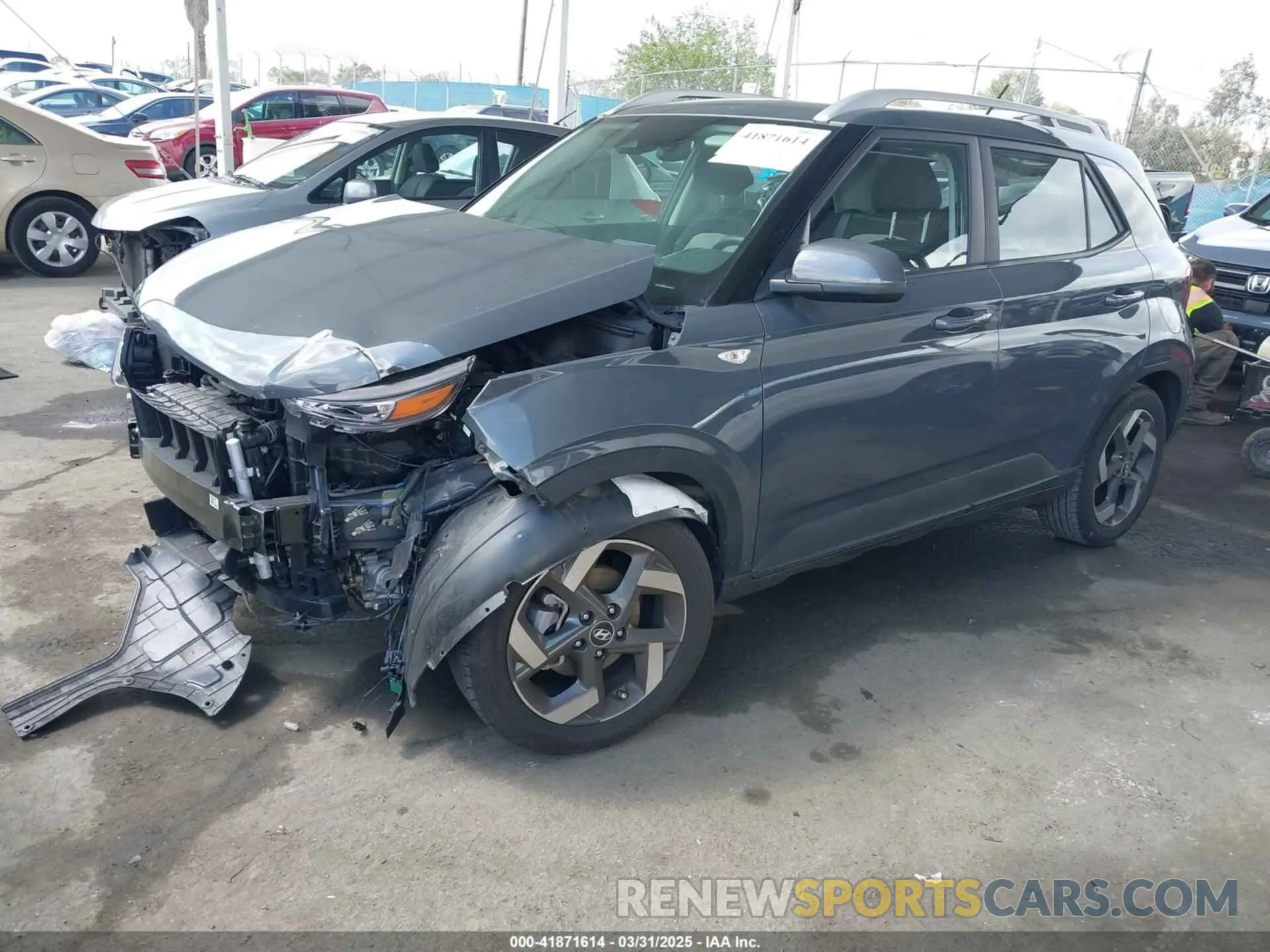 2 Photograph of a damaged car KMHRC8A3XRU302421 HYUNDAI VENUE 2024