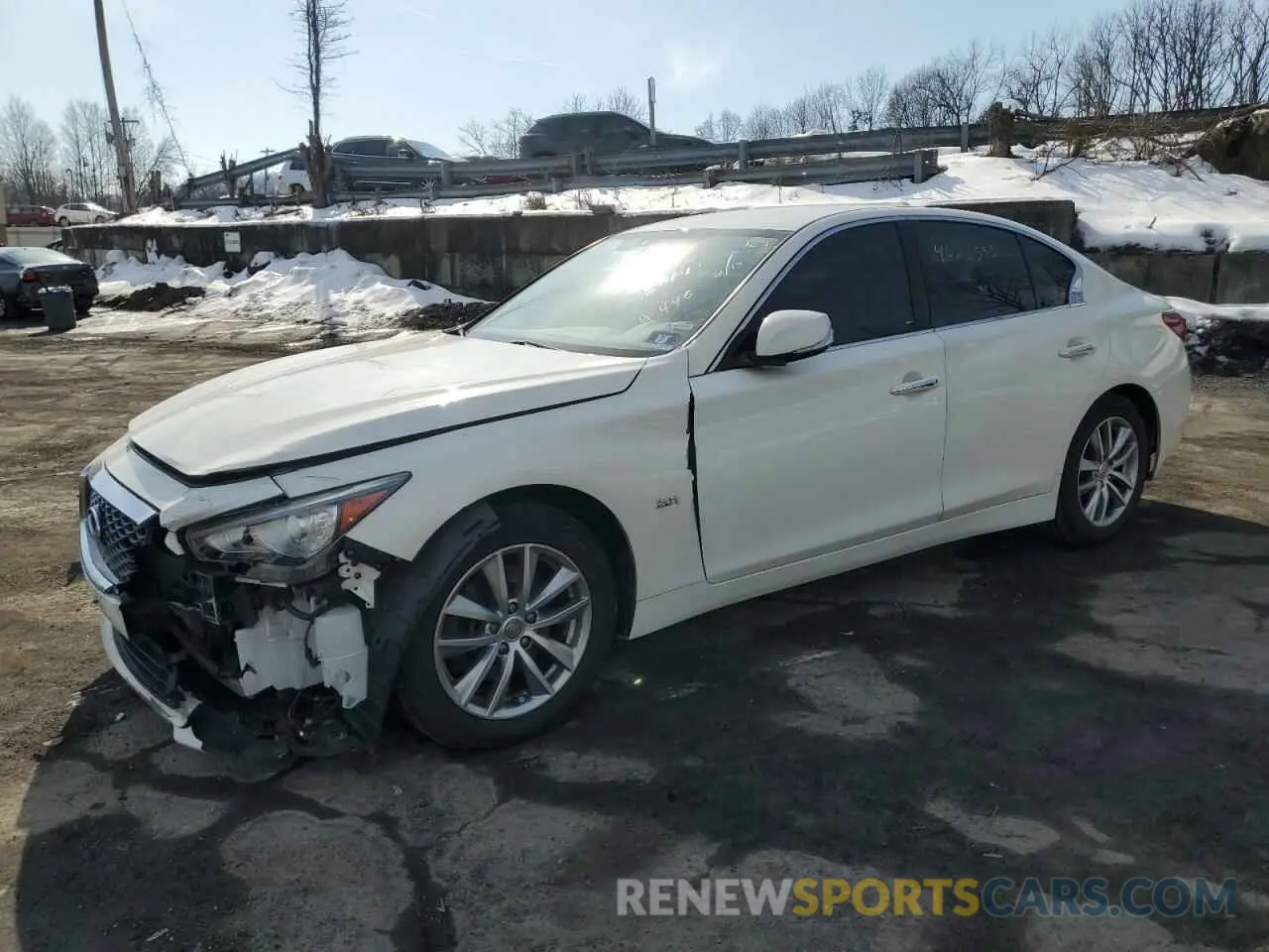 1 Photograph of a damaged car JN1CV7AR8KM350026 INFINITI Q50 2019