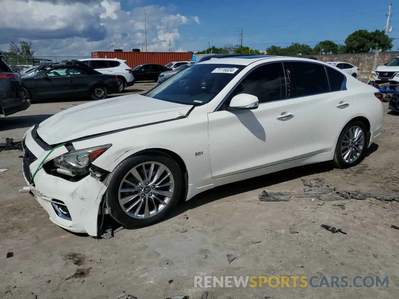 1 Photograph of a damaged car JN1EV7AP1KM542654 INFINITI Q50 2019
