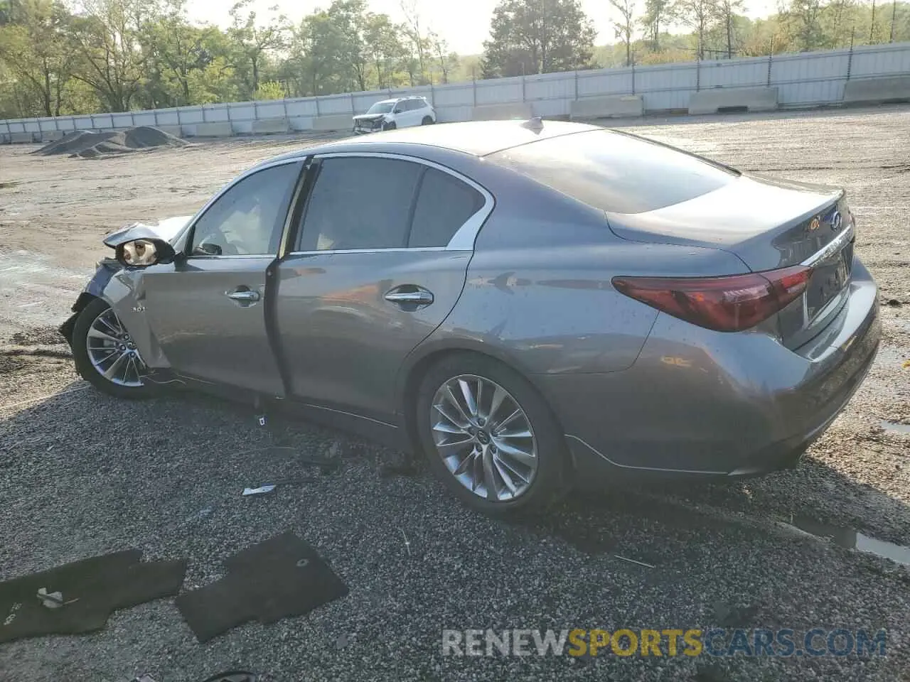 2 Photograph of a damaged car JN1EV7AP3KM512636 INFINITI Q50 2019