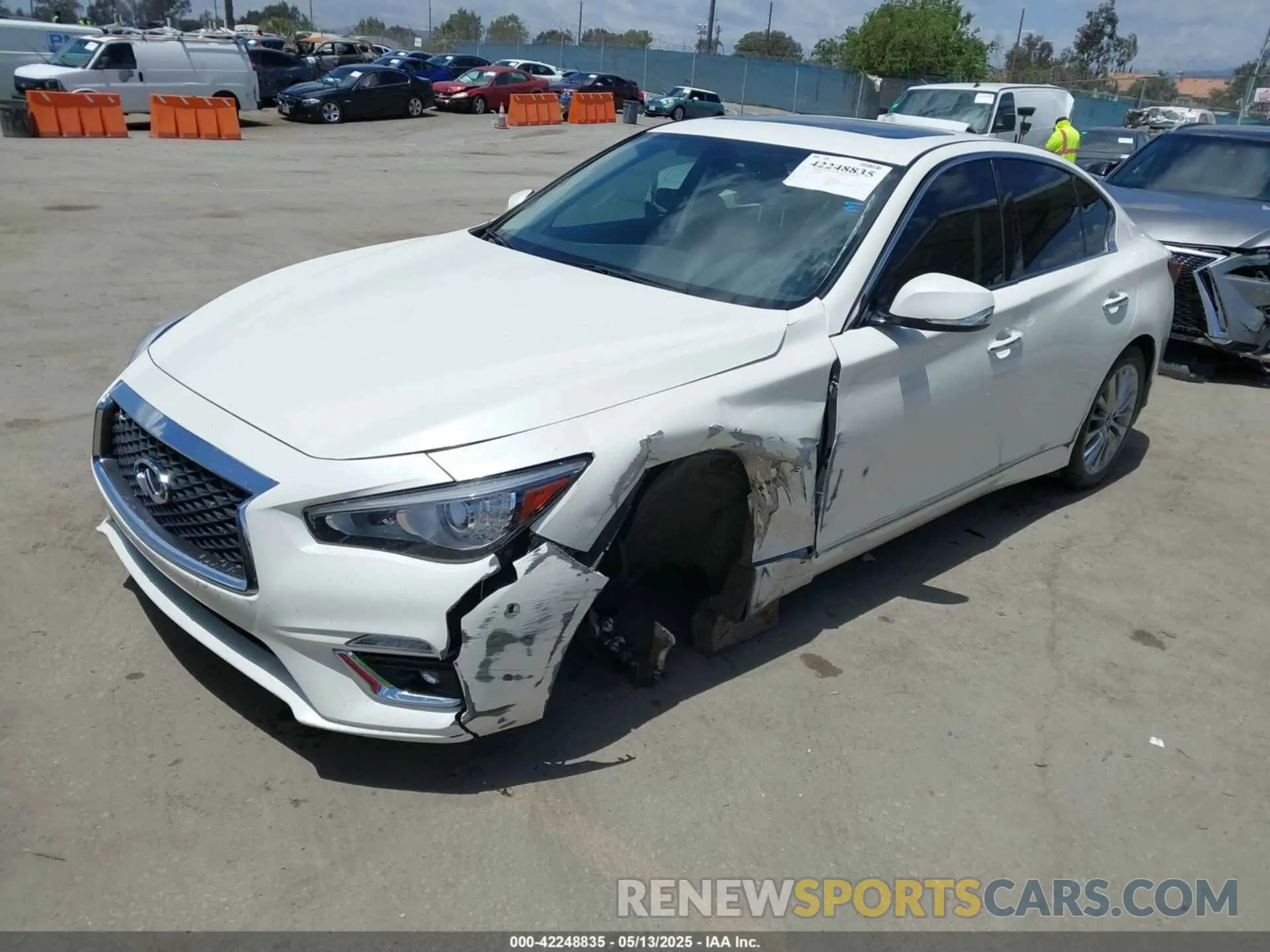 2 Photograph of a damaged car JN1EV7AP6KM514736 INFINITI Q50 2019