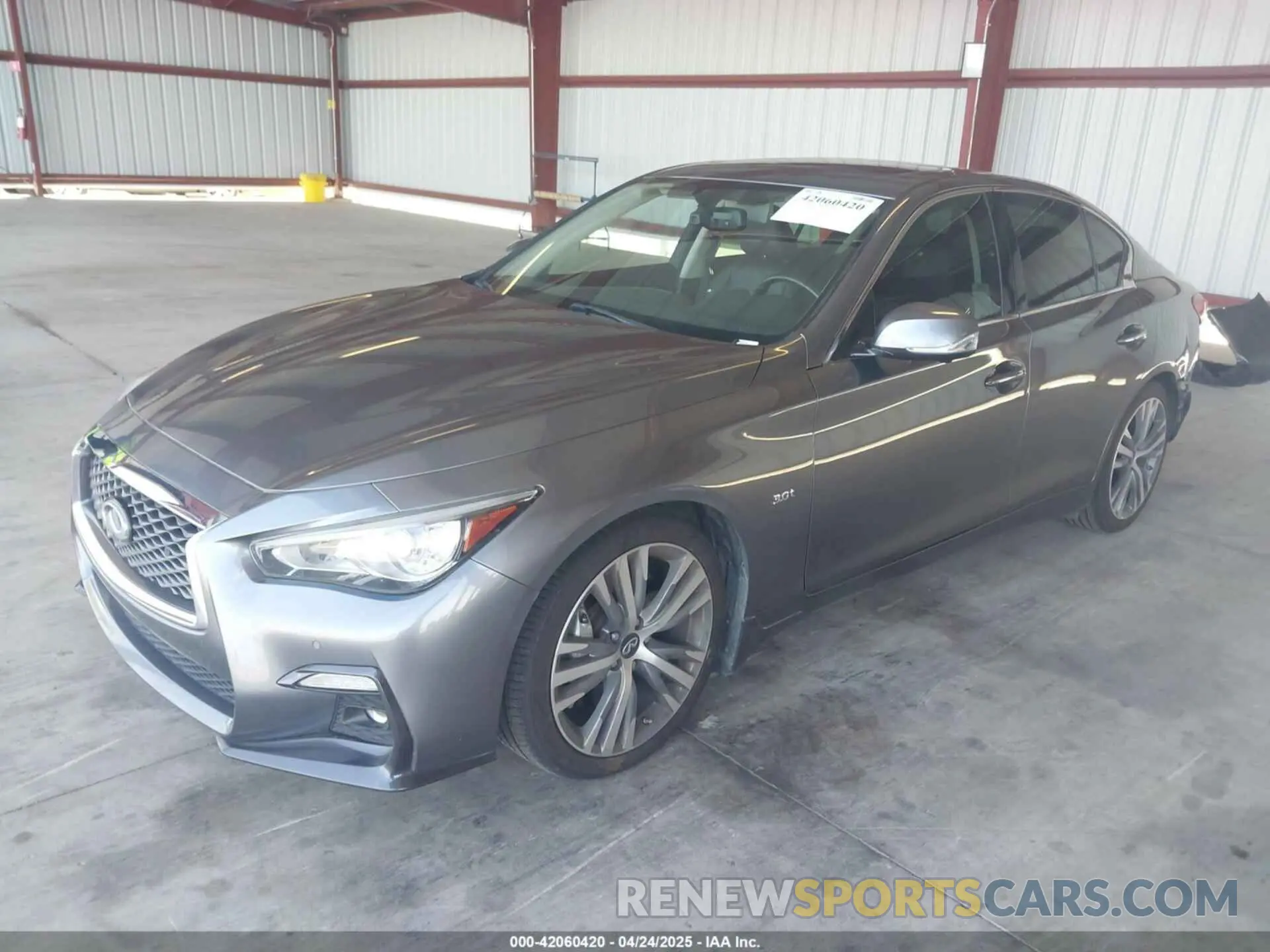 2 Photograph of a damaged car JN1EV7AP6KM541659 INFINITI Q50 2019