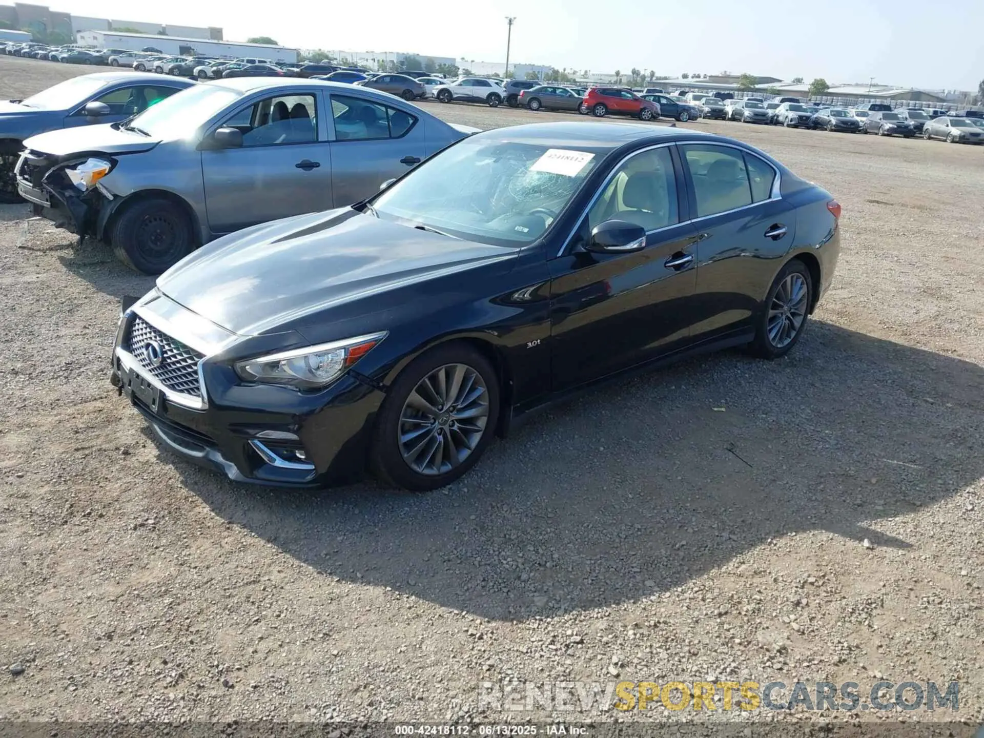 2 Photograph of a damaged car JN1EV7AP8KM543395 INFINITI Q50 2019