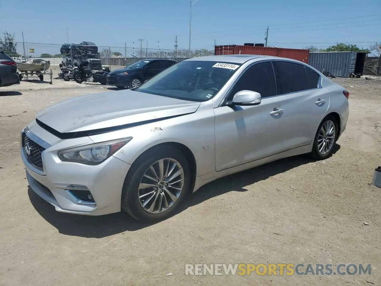 1 Photograph of a damaged car JN1EV7AP9KM519722 INFINITI Q50 2019