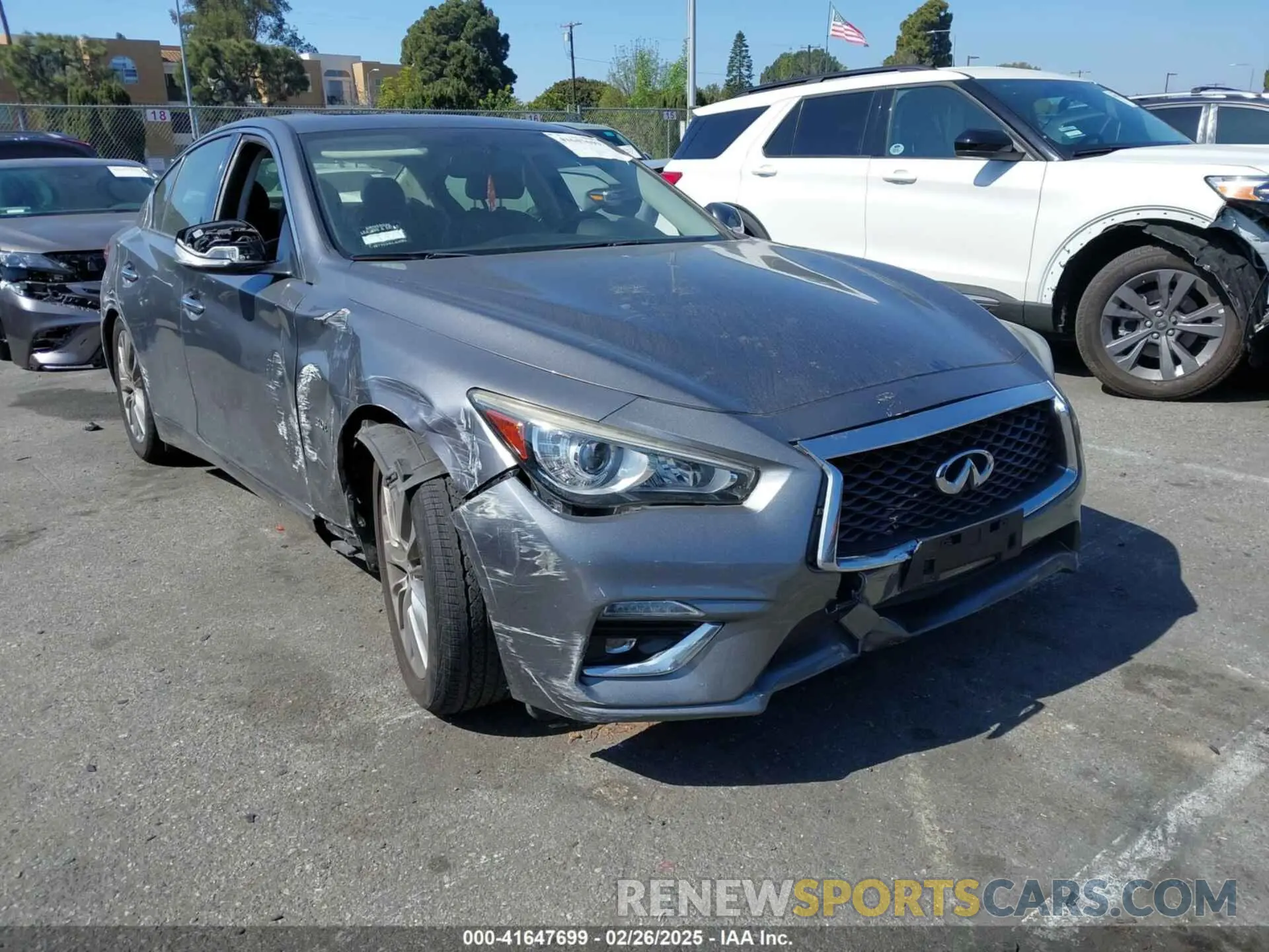 1 Photograph of a damaged car JN1EV7APXKM511385 INFINITI Q50 2019
