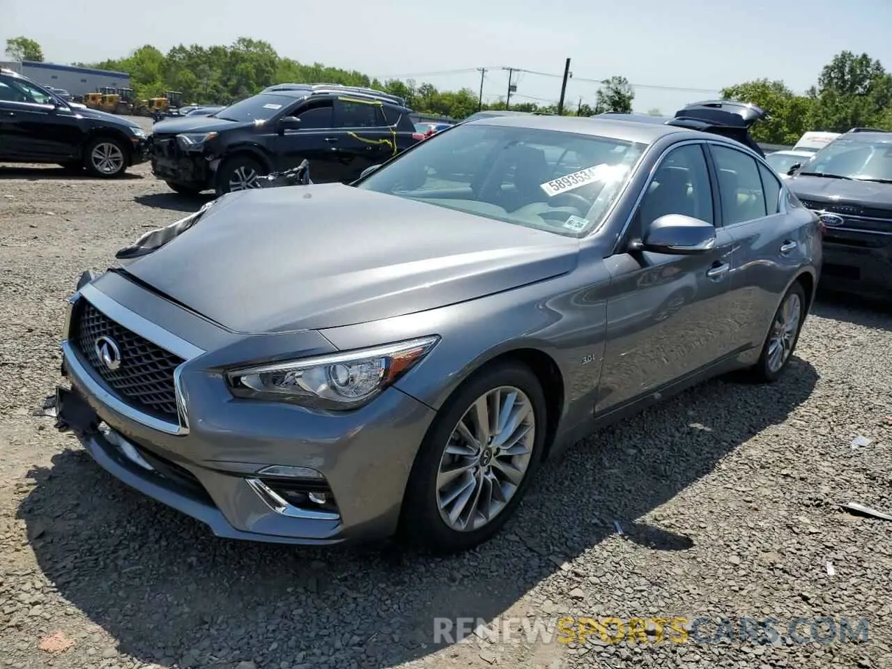 1 Photograph of a damaged car JN1EV7AR0KM590406 INFINITI Q50 2019