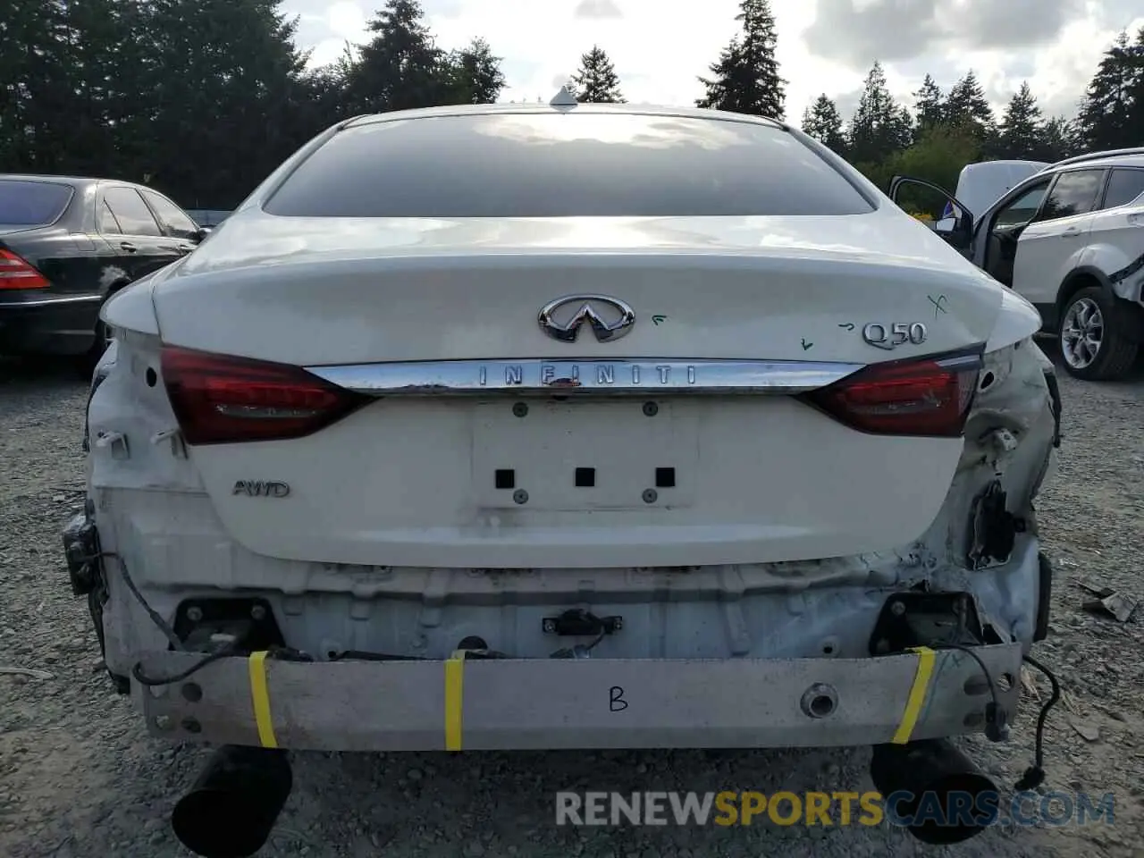 6 Photograph of a damaged car JN1EV7AR0KM592625 INFINITI Q50 2019