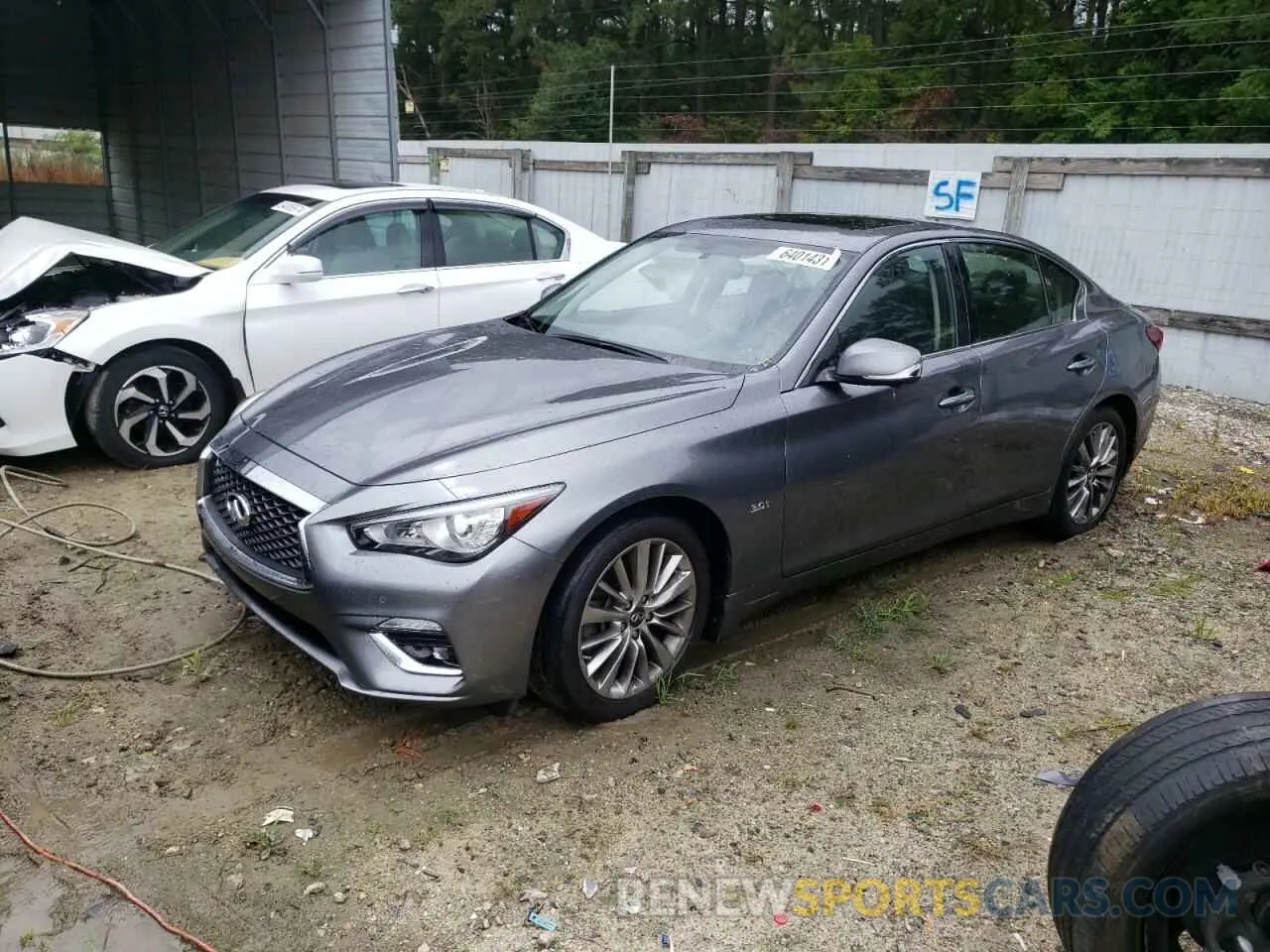 1 Photograph of a damaged car JN1EV7AR0KM593659 INFINITI Q50 2019