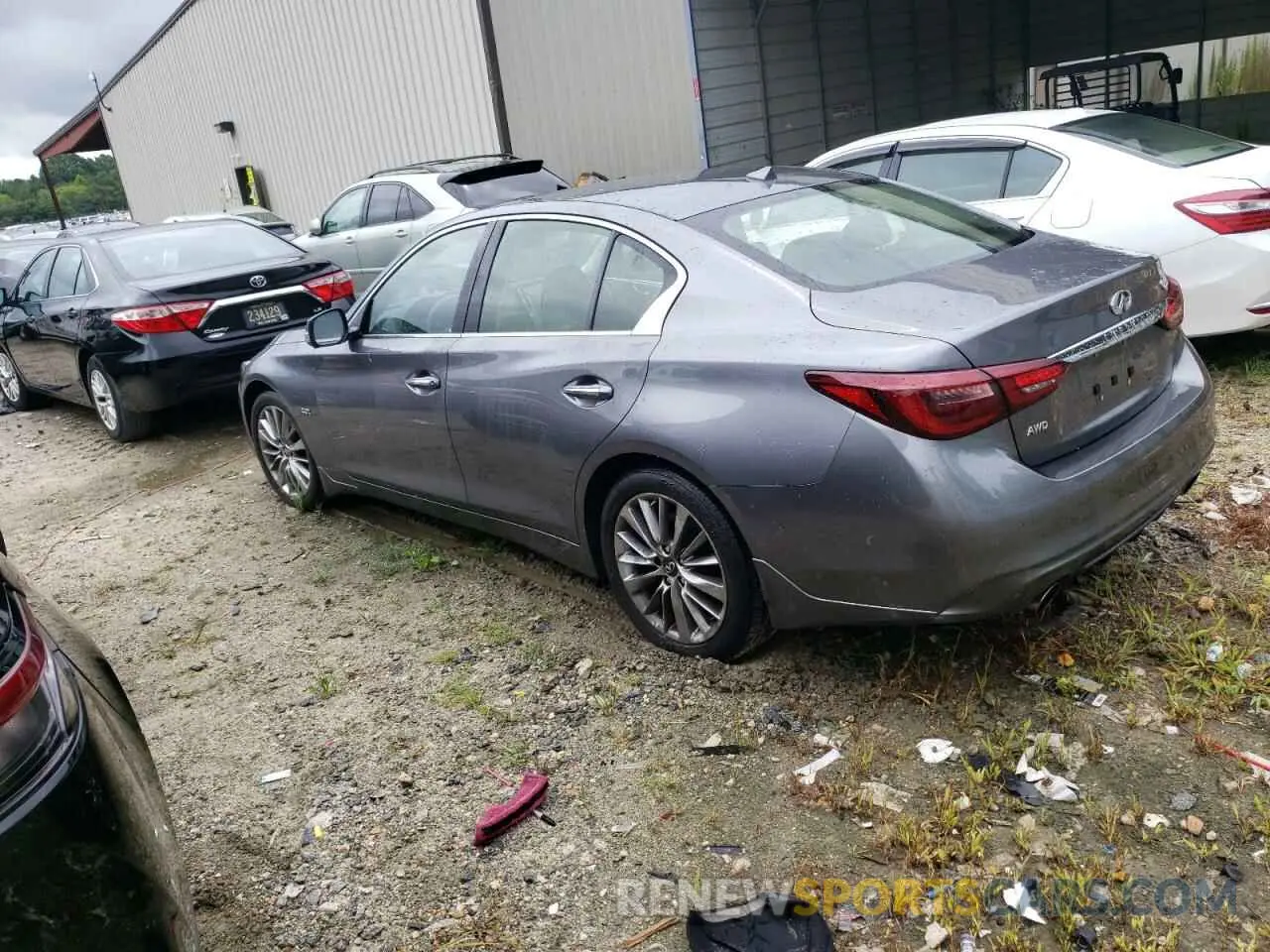 2 Photograph of a damaged car JN1EV7AR0KM593659 INFINITI Q50 2019