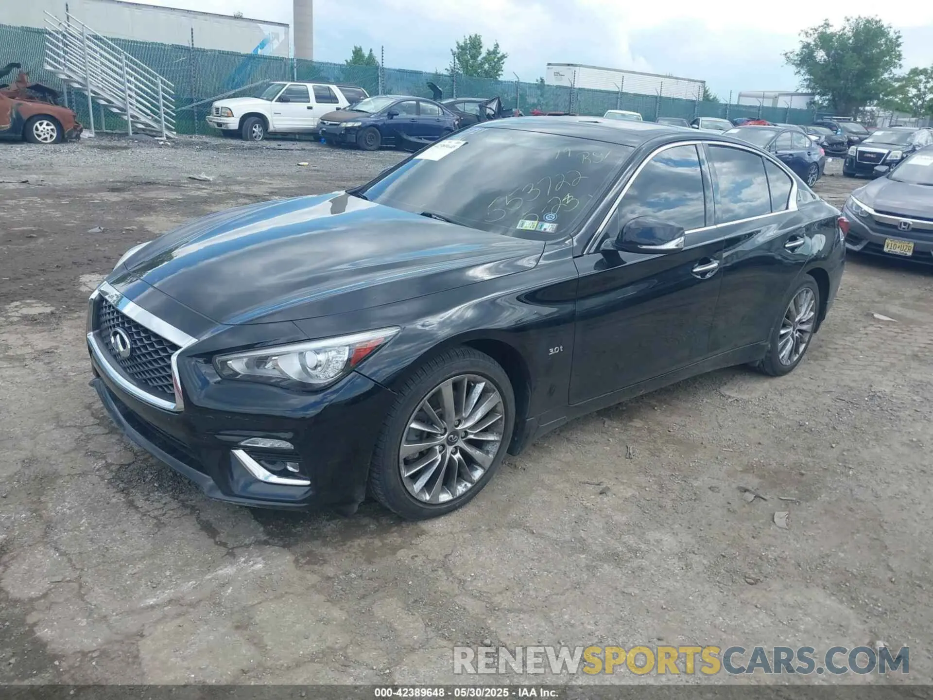 2 Photograph of a damaged car JN1EV7AR1KM553722 INFINITI Q50 2019
