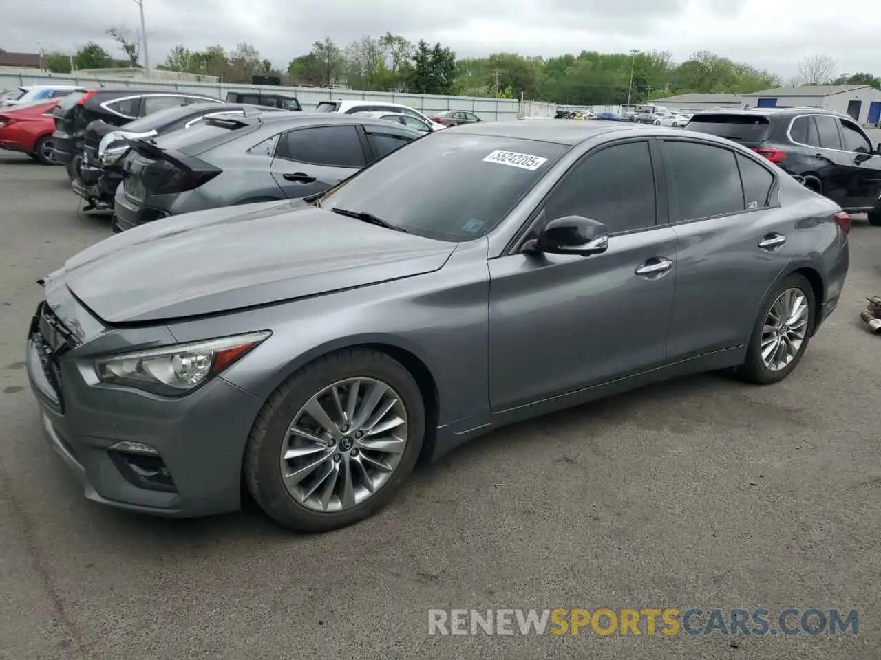 1 Photograph of a damaged car JN1EV7AR3KM551986 INFINITI Q50 2019