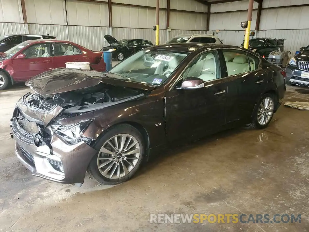 1 Photograph of a damaged car JN1EV7AR3KM593414 INFINITI Q50 2019