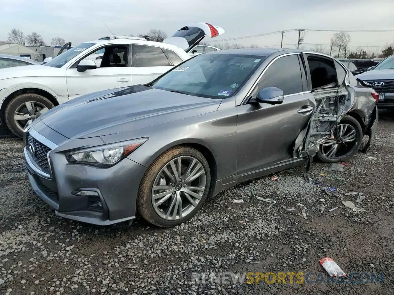 1 Photograph of a damaged car JN1EV7AR3KM594305 INFINITI Q50 2019