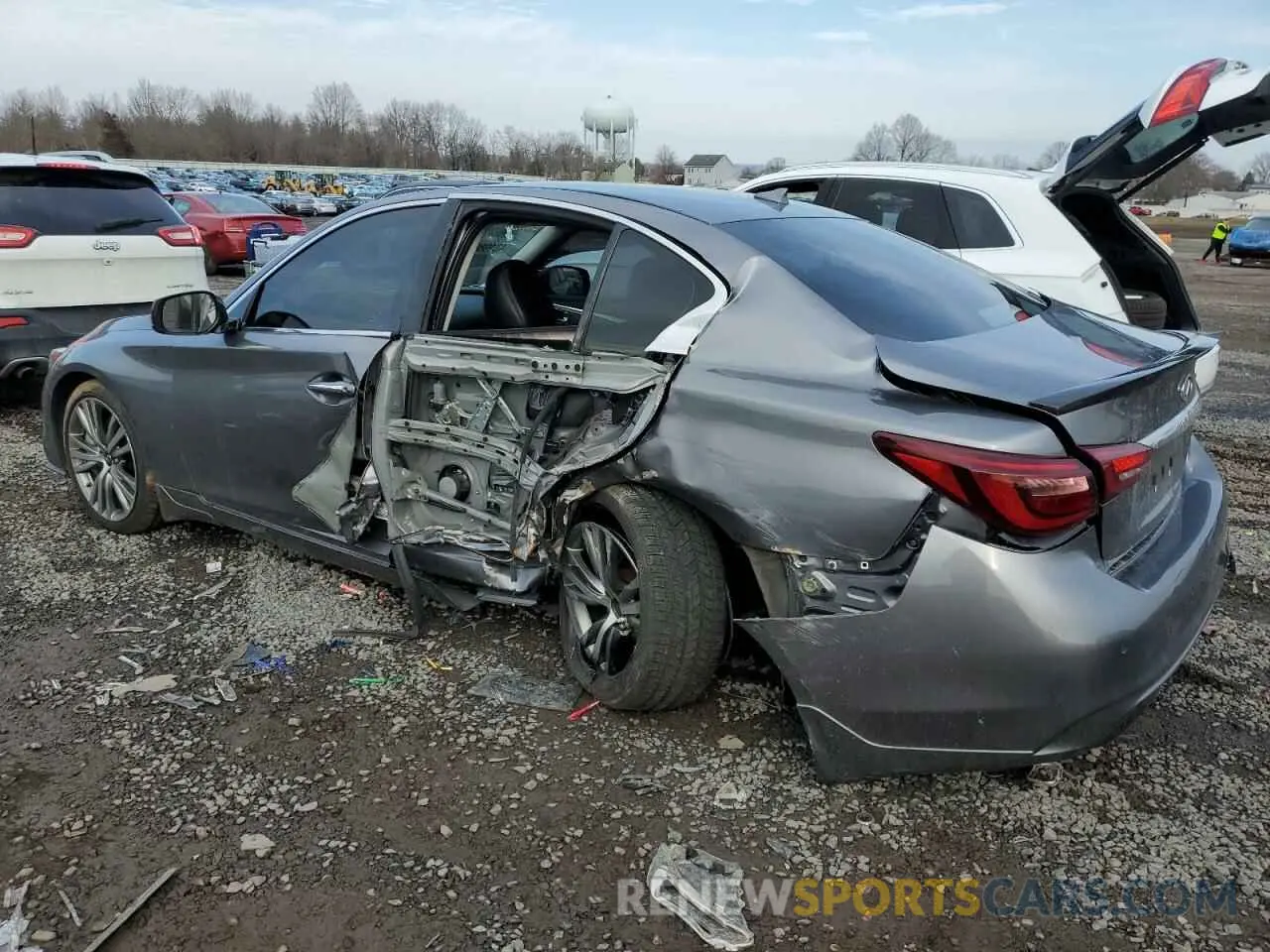 2 Photograph of a damaged car JN1EV7AR3KM594305 INFINITI Q50 2019