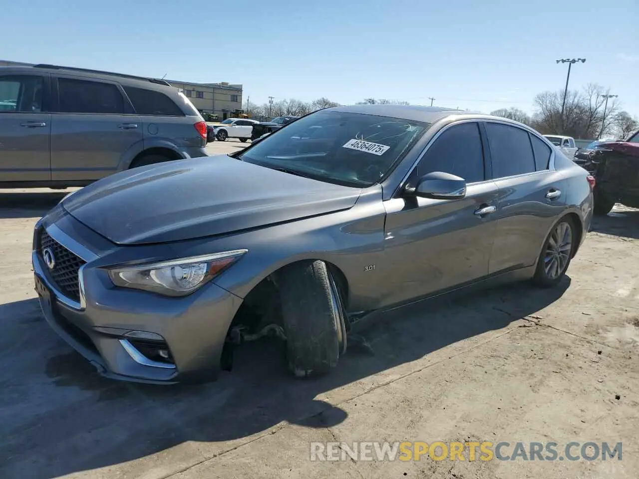 1 Photograph of a damaged car JN1EV7AR4KM591722 INFINITI Q50 2019