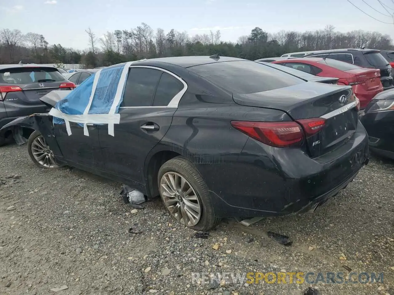 2 Photograph of a damaged car JN1EV7AR6KM553747 INFINITI Q50 2019