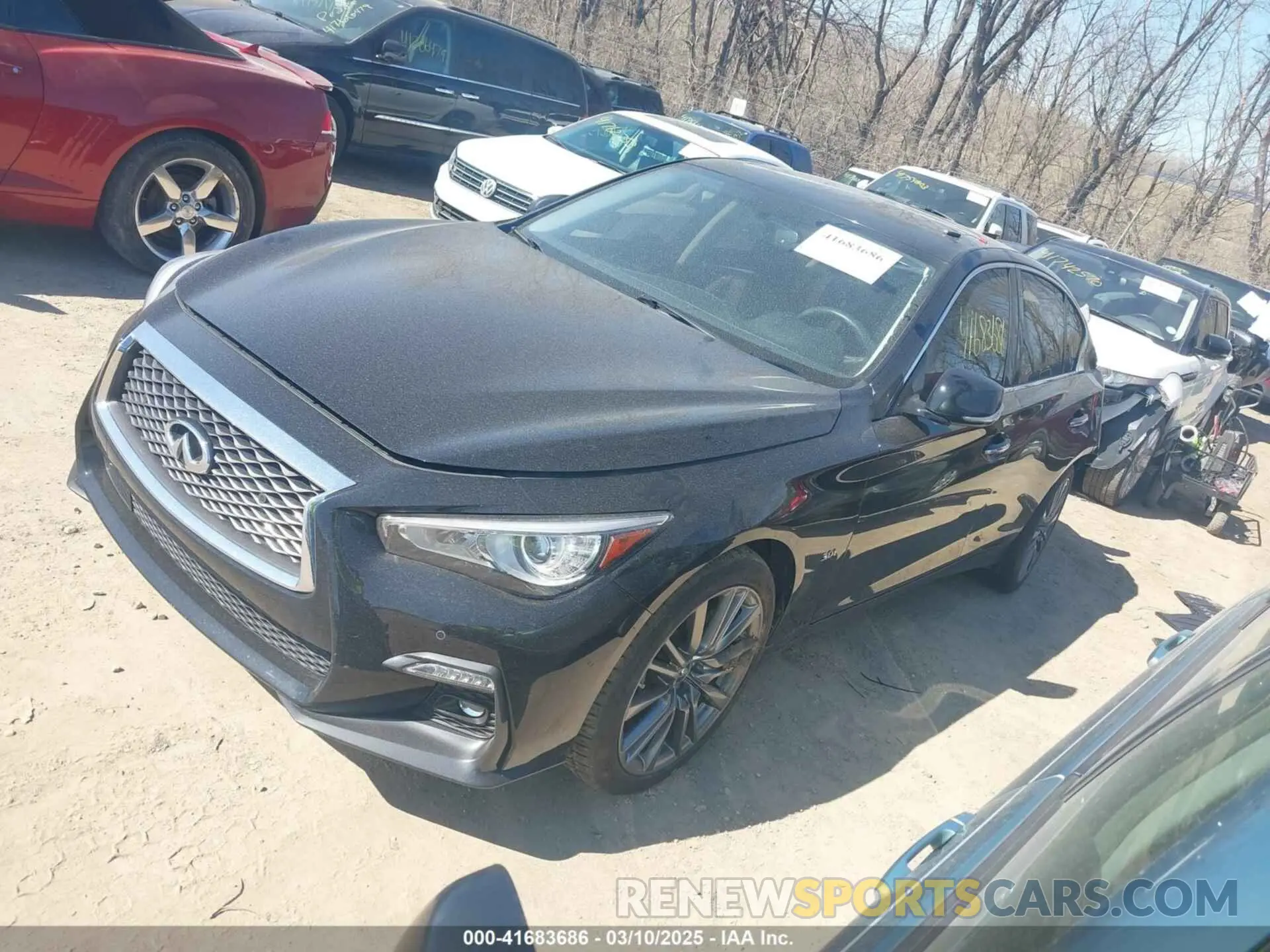 2 Photograph of a damaged car JN1EV7AR6KM591124 INFINITI Q50 2019