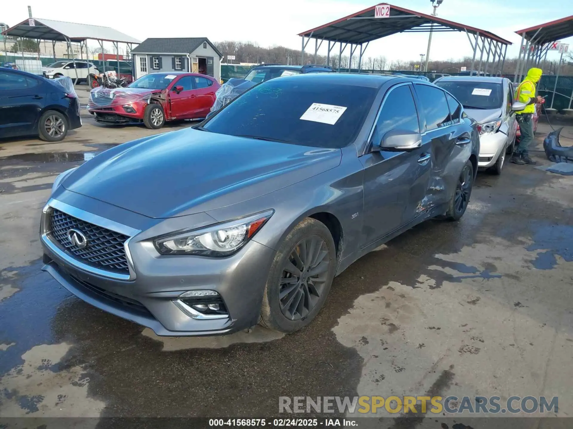 2 Photograph of a damaged car JN1EV7AR7KM559508 INFINITI Q50 2019
