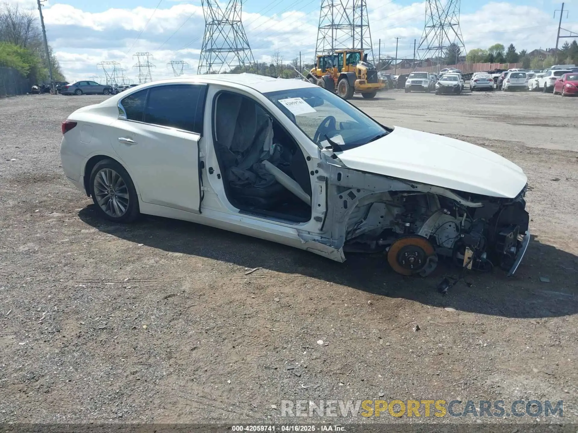 1 Photograph of a damaged car JN1EV7AR8KM554690 INFINITI Q50 2019