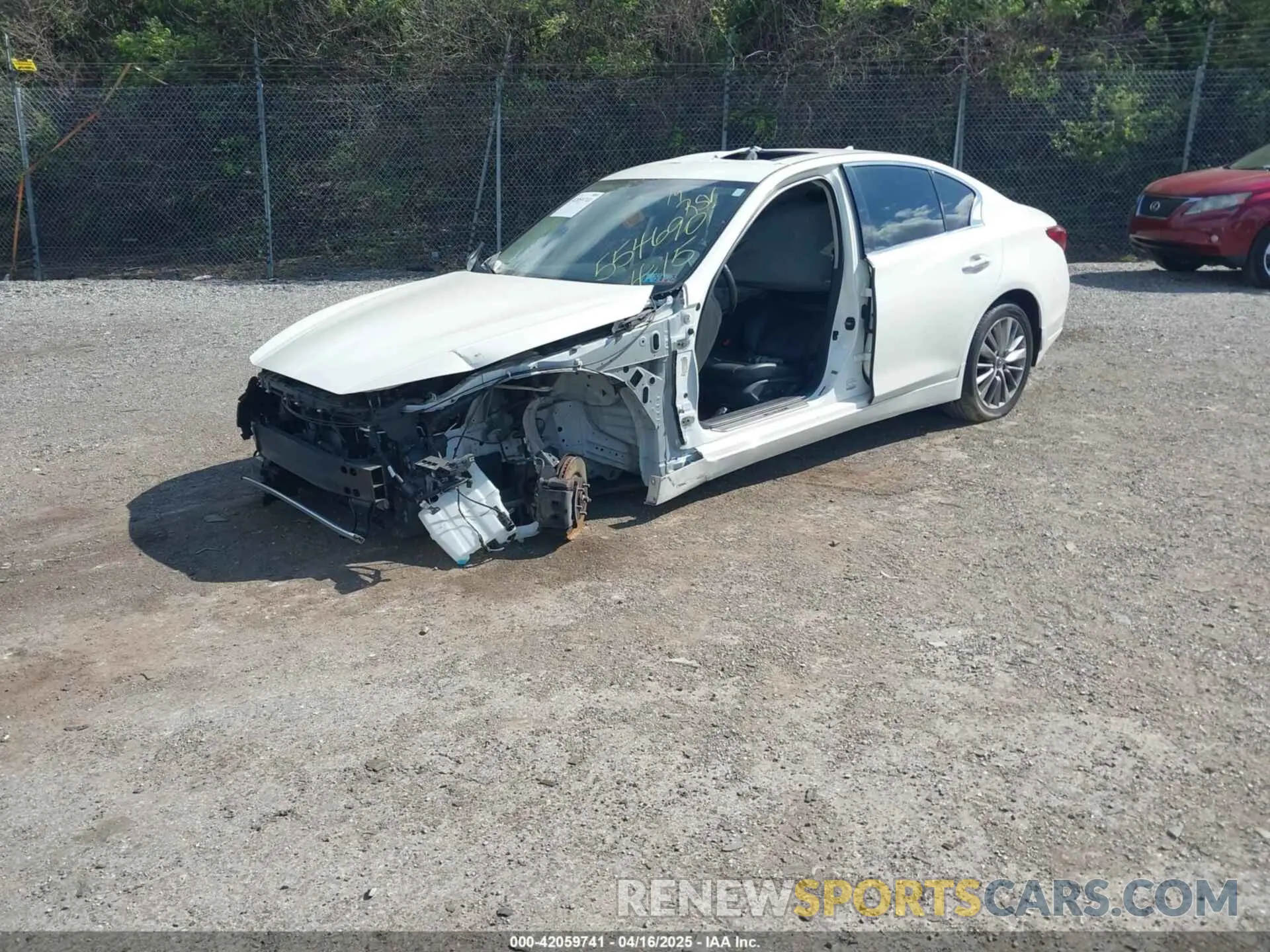 2 Photograph of a damaged car JN1EV7AR8KM554690 INFINITI Q50 2019