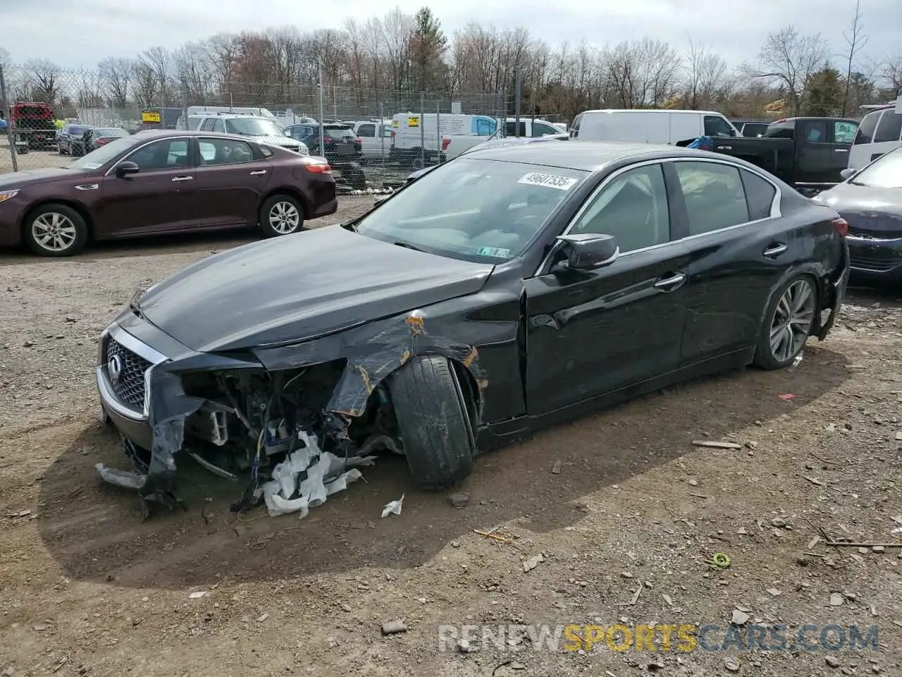 1 Photograph of a damaged car JN1EV7AR9KM555427 INFINITI Q50 2019