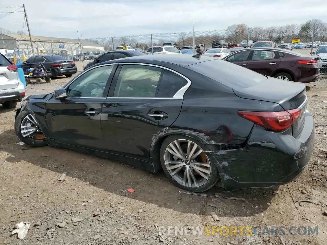 2 Photograph of a damaged car JN1EV7AR9KM555427 INFINITI Q50 2019