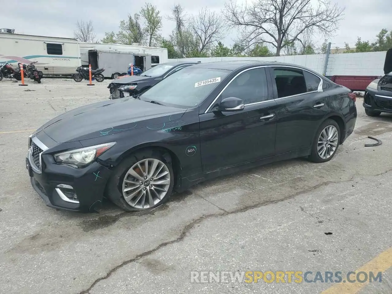 1 Photograph of a damaged car JN1EV7AR9KM591778 INFINITI Q50 2019