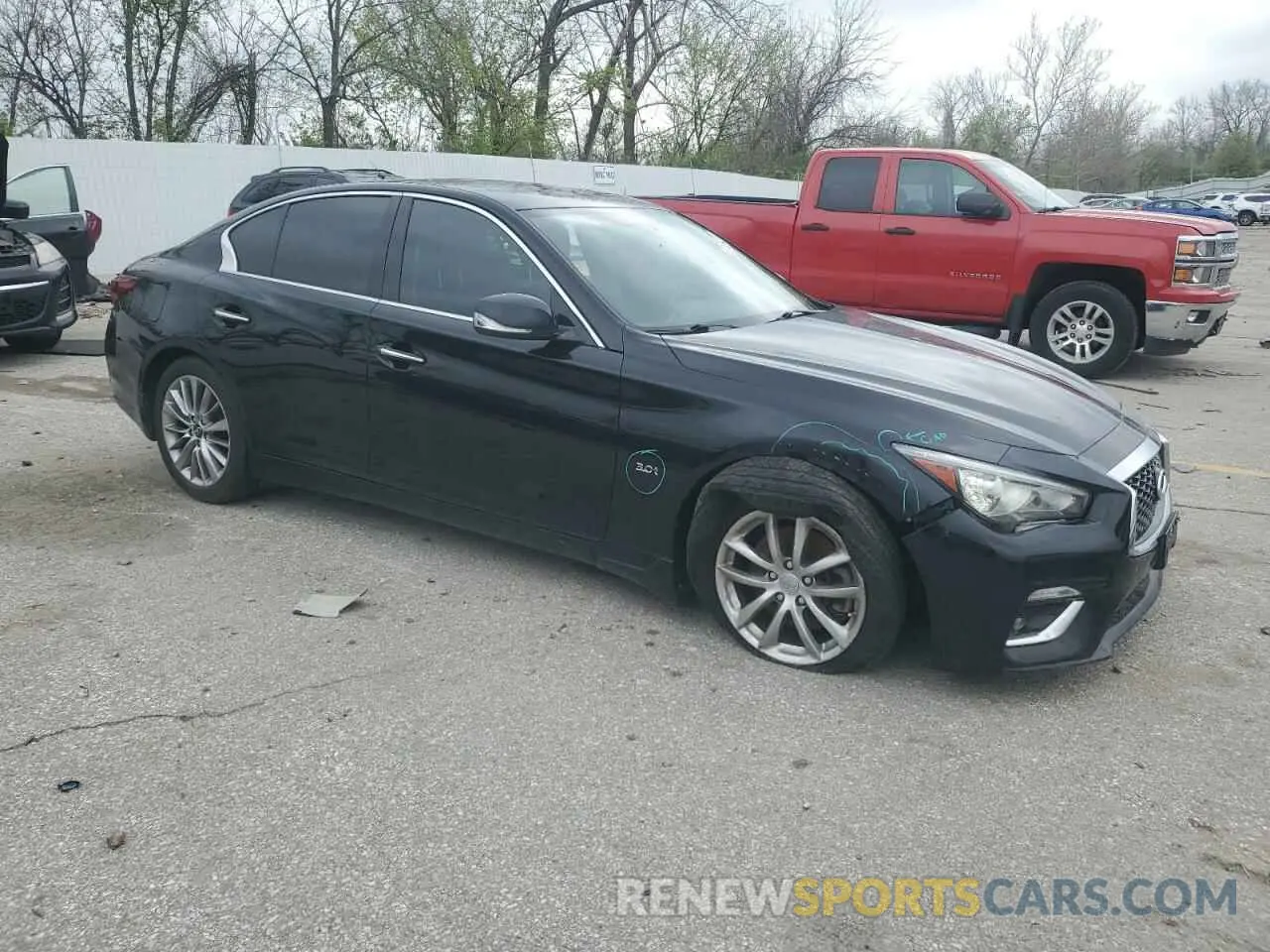 4 Photograph of a damaged car JN1EV7AR9KM591778 INFINITI Q50 2019