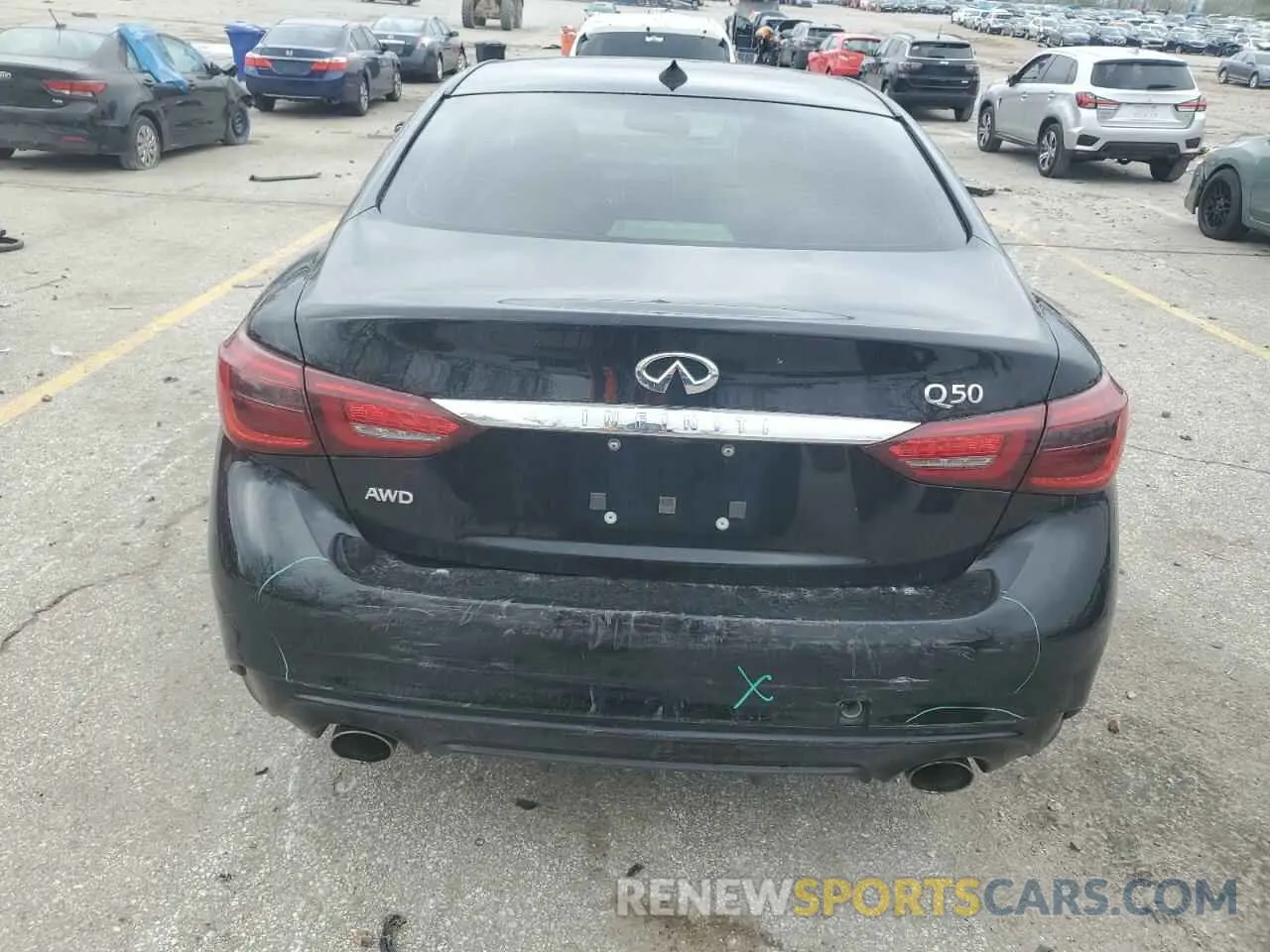 6 Photograph of a damaged car JN1EV7AR9KM591778 INFINITI Q50 2019