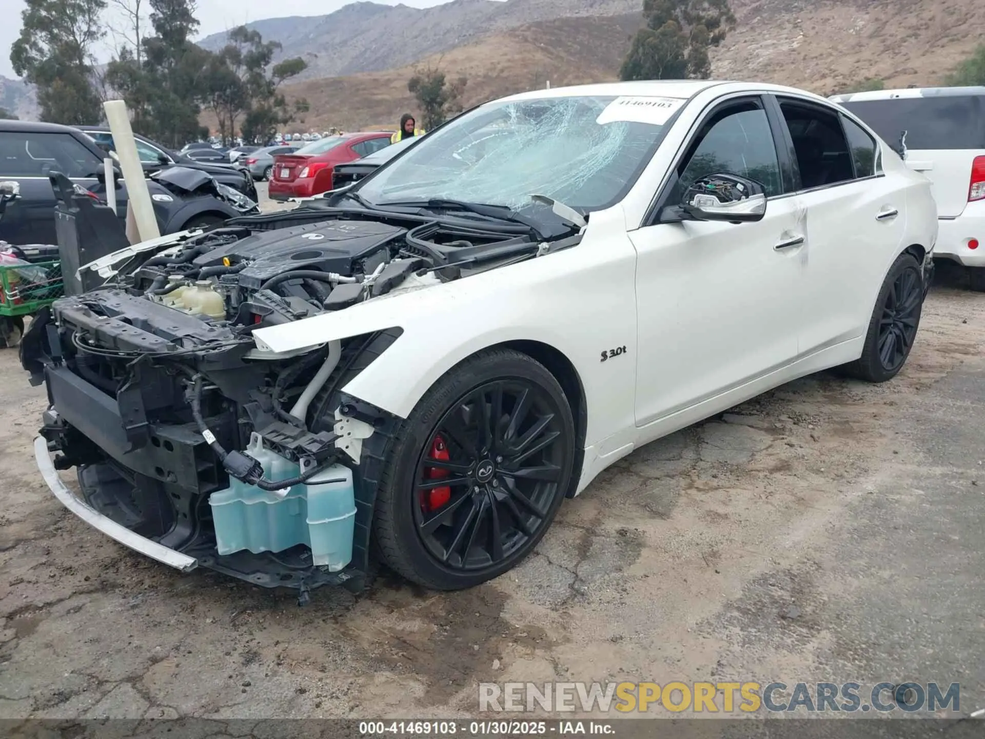 2 Photograph of a damaged car JN1FV7AP3KM760521 INFINITI Q50 2019