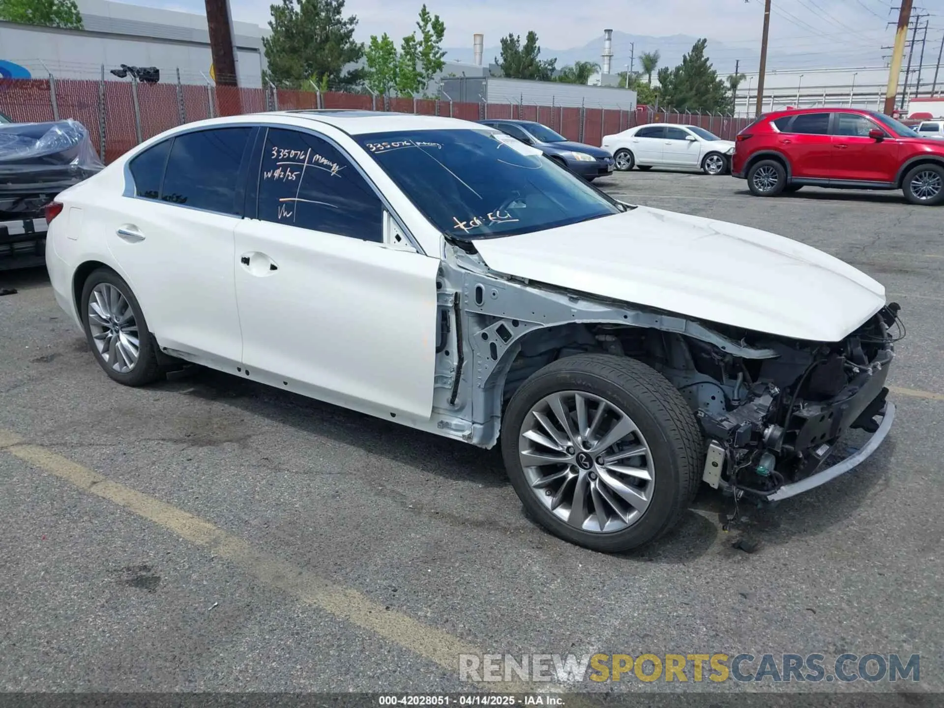1 Photograph of a damaged car JN1EV7AP0LM203773 INFINITI Q50 2020