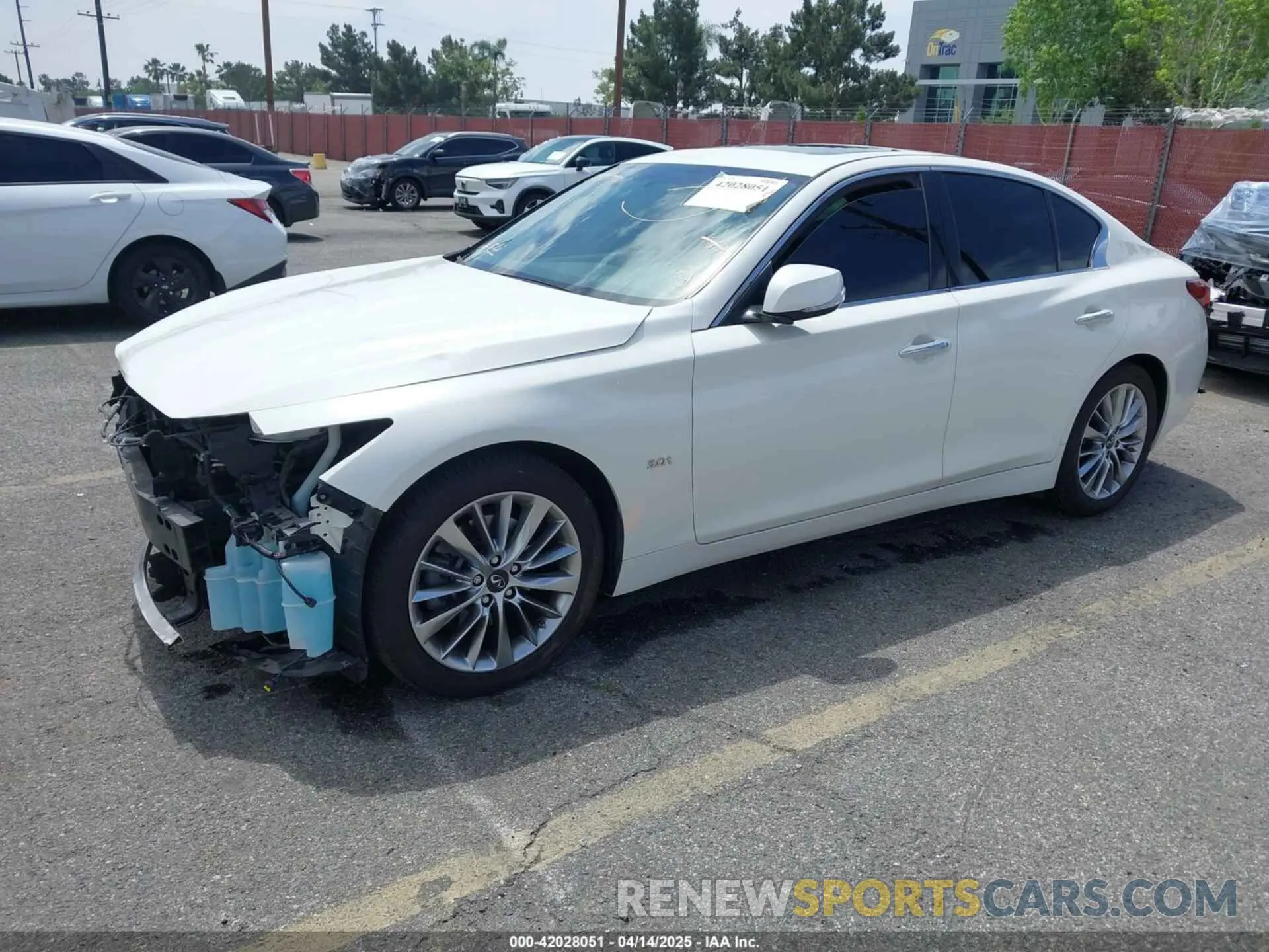 2 Photograph of a damaged car JN1EV7AP0LM203773 INFINITI Q50 2020