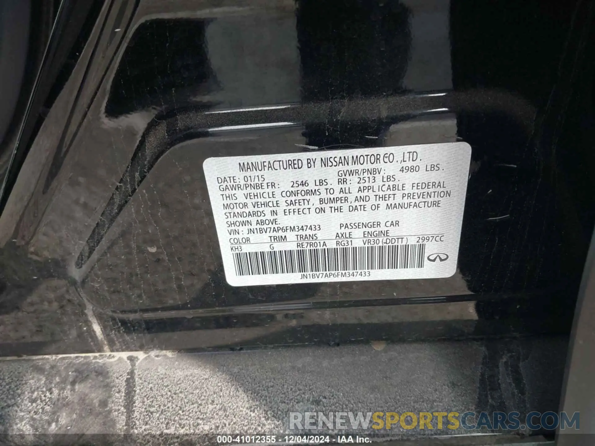 9 Photograph of a damaged car JN1EV7AP1LM200977 INFINITI Q50 2020