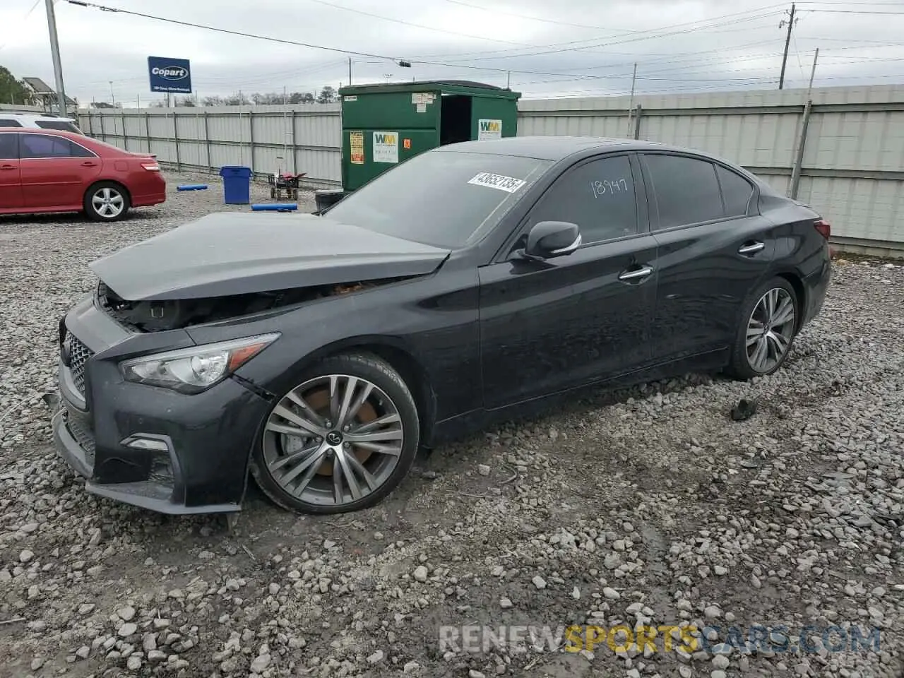 1 Photograph of a damaged car JN1EV7AP7LM205102 INFINITI Q50 2020
