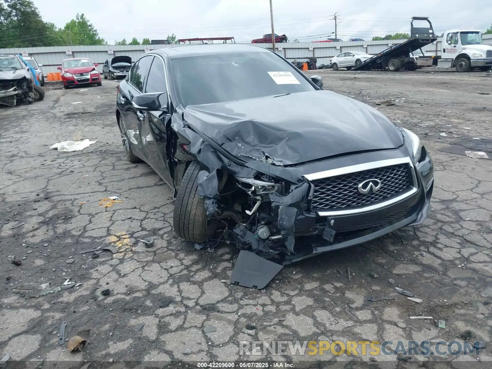 1 Photograph of a damaged car JN1EV7AR3LM254332 INFINITI Q50 2020