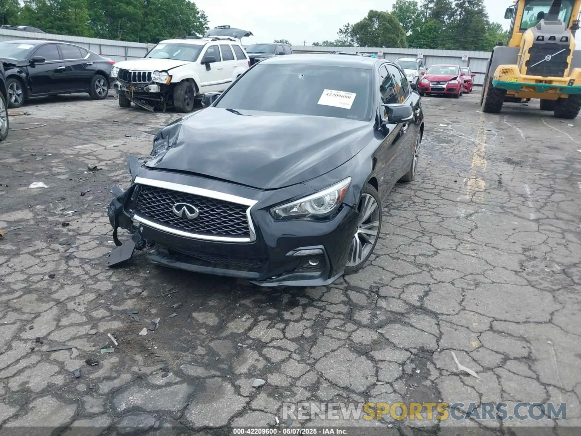 2 Photograph of a damaged car JN1EV7AR3LM254332 INFINITI Q50 2020