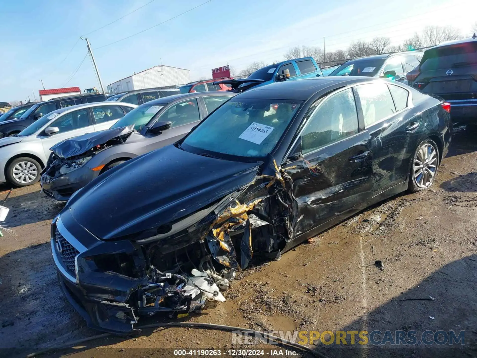 2 Photograph of a damaged car JN1EV7AR4LM253593 INFINITI Q50 2020