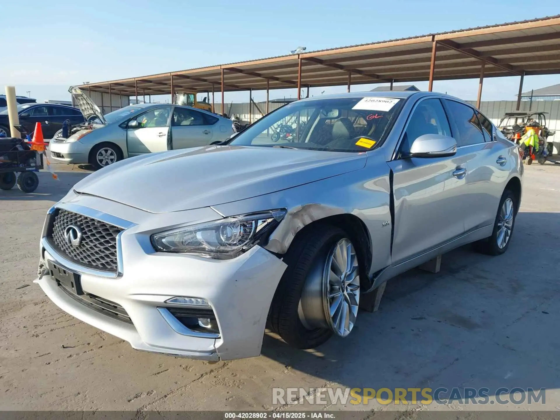 2 Photograph of a damaged car JN1EV7AR4LM255845 INFINITI Q50 2020