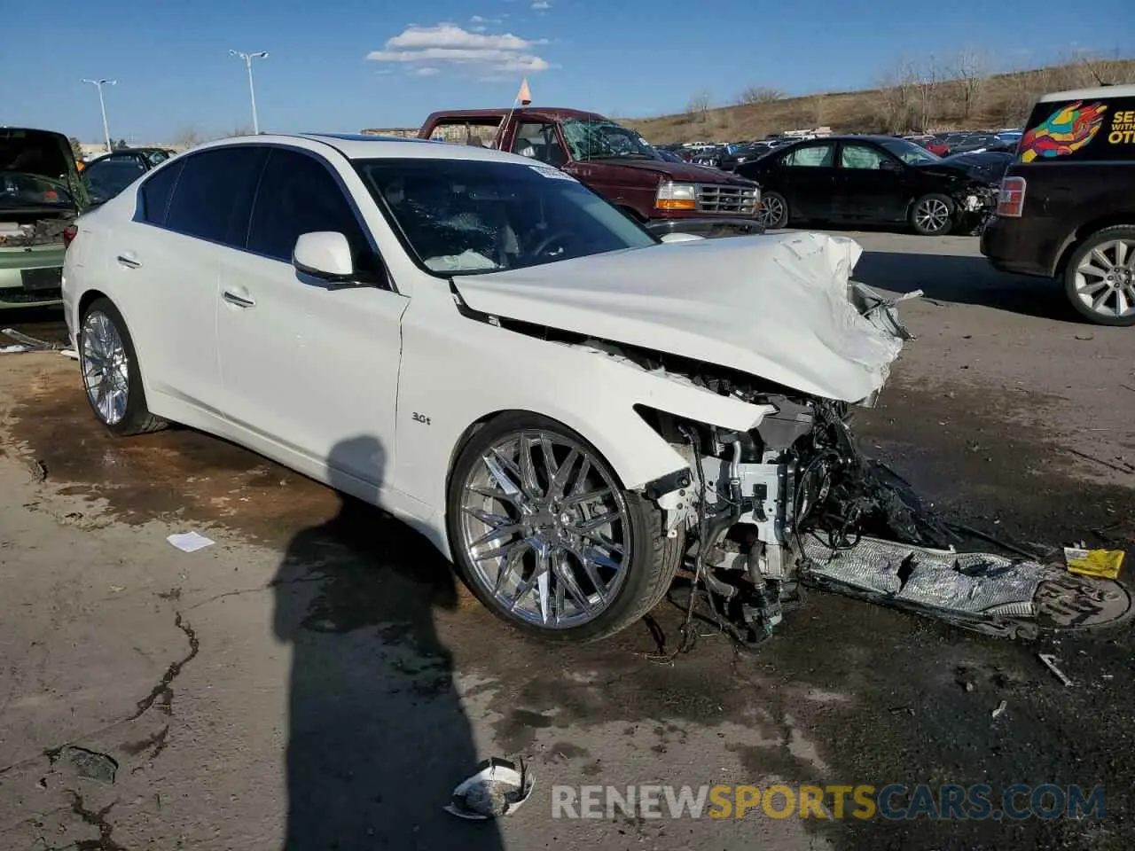 4 Photograph of a damaged car JN1EV7AR6LM250968 INFINITI Q50 2020