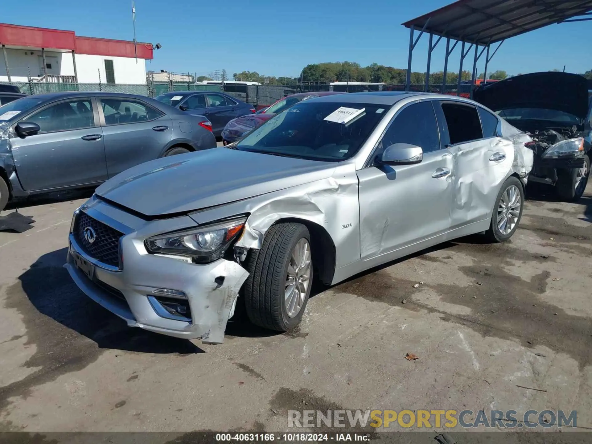 2 Photograph of a damaged car JN1EV7AR6LM256477 INFINITI Q50 2020
