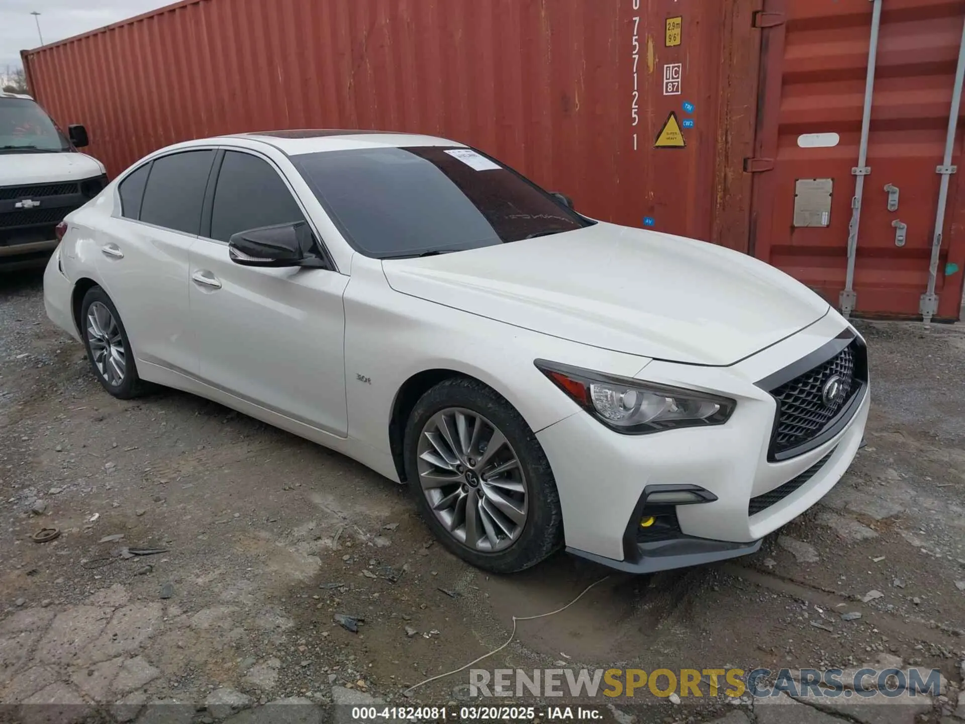 1 Photograph of a damaged car JN1EV7AR7LM250137 INFINITI Q50 2020