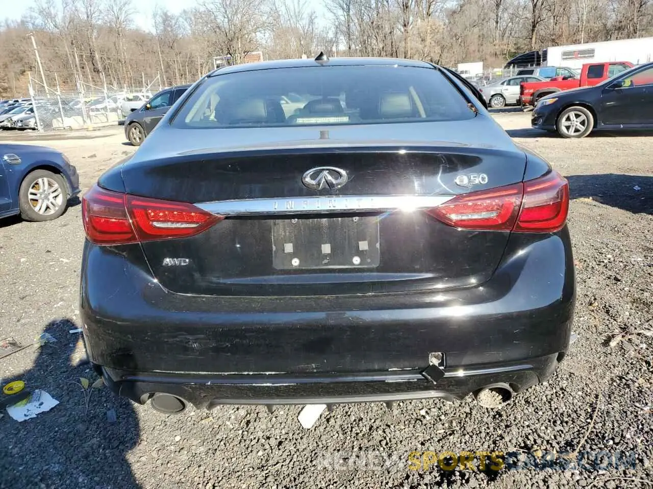 6 Photograph of a damaged car JN1EV7AR8LM255427 INFINITI Q50 2020