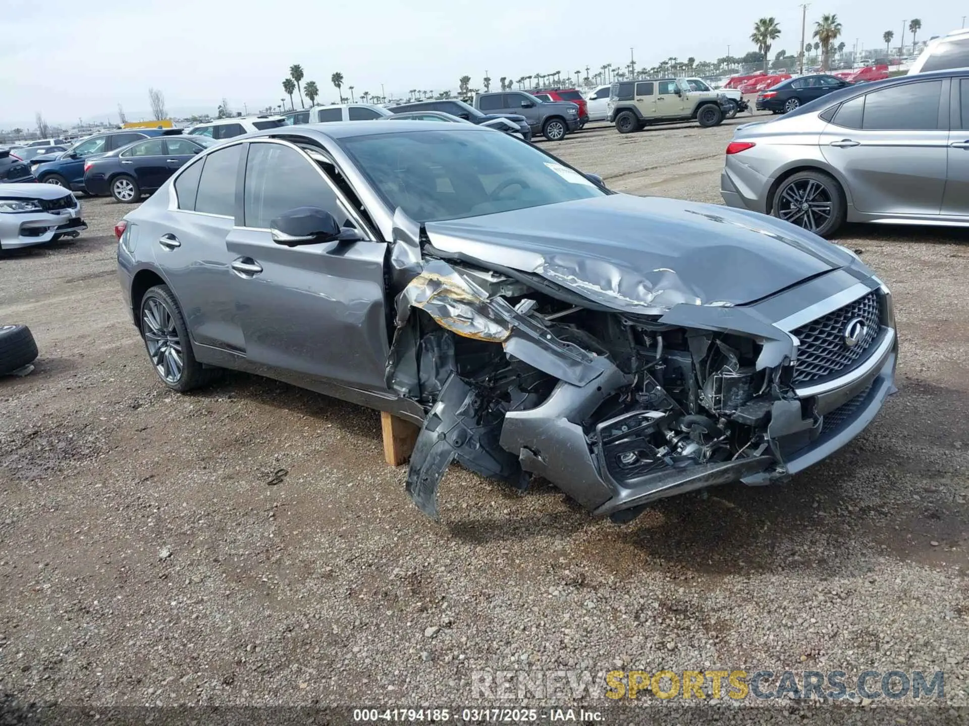 1 Photograph of a damaged car JN1FV7AP9LM630132 INFINITI Q50 2020
