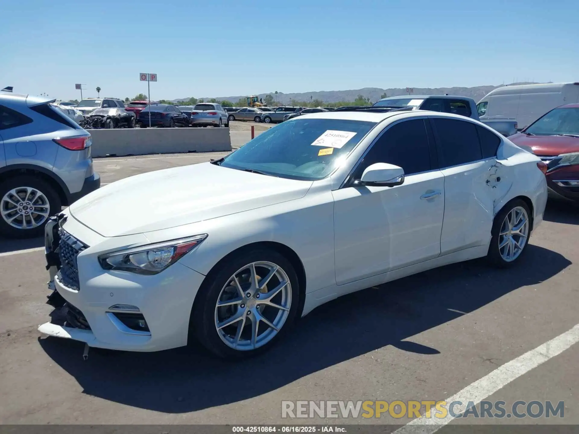 2 Photograph of a damaged car JN1EV7BP1MM705546 INFINITI Q50 2021
