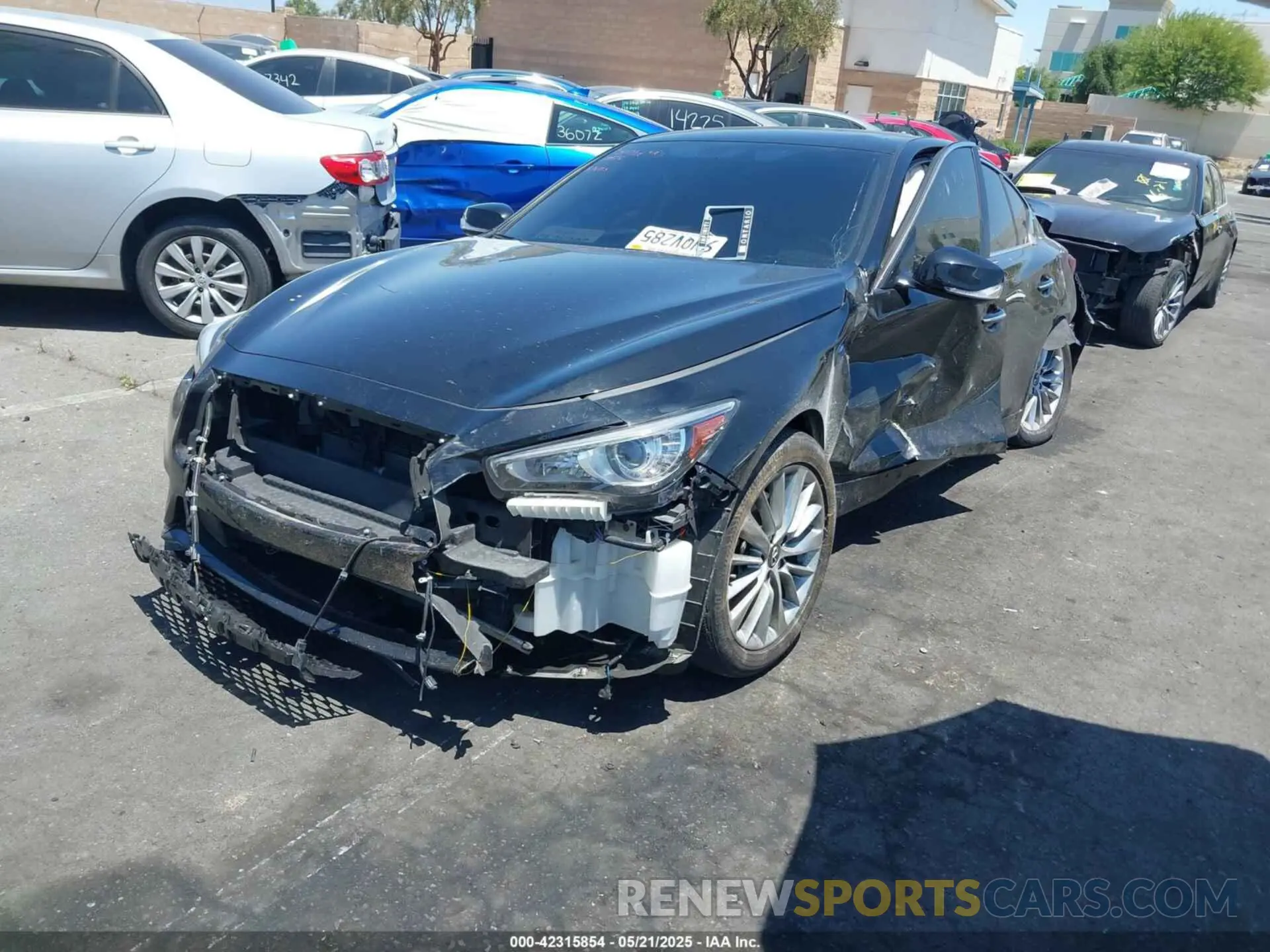2 Photograph of a damaged car JN1EV7BP2MM707502 INFINITI Q50 2021