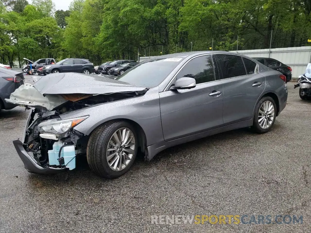 1 Photograph of a damaged car JN1EV7BP6MM701380 INFINITI Q50 2021
