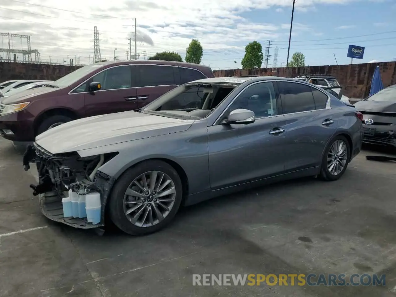 1 Photograph of a damaged car JN1EV7BP8MM702871 INFINITI Q50 2021