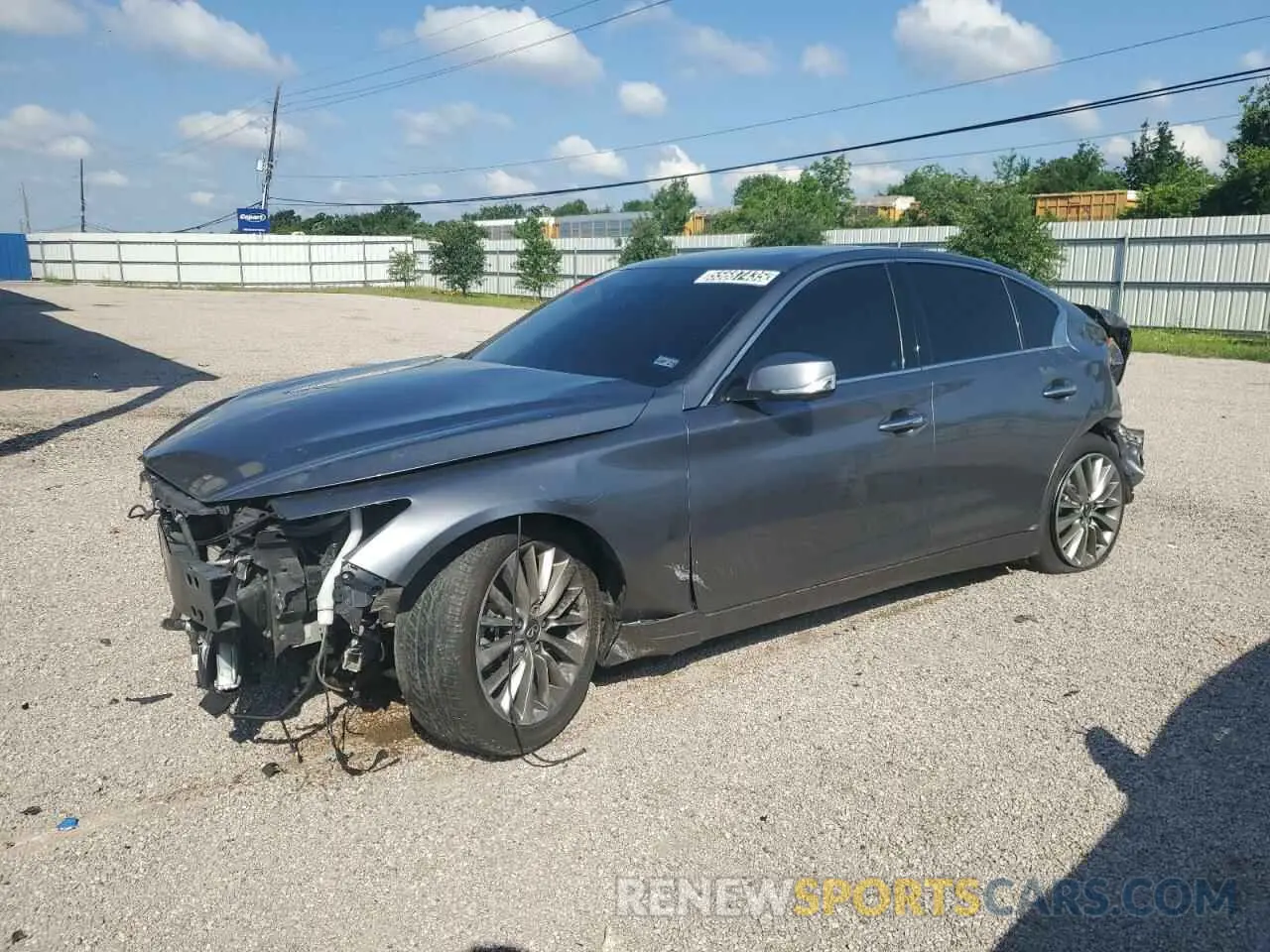 1 Photograph of a damaged car JN1EV7BP9MM702393 INFINITI Q50 2021