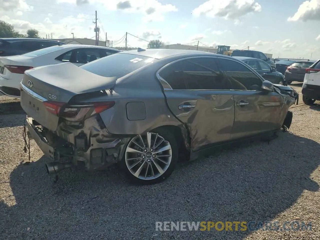 3 Photograph of a damaged car JN1EV7BP9MM702393 INFINITI Q50 2021