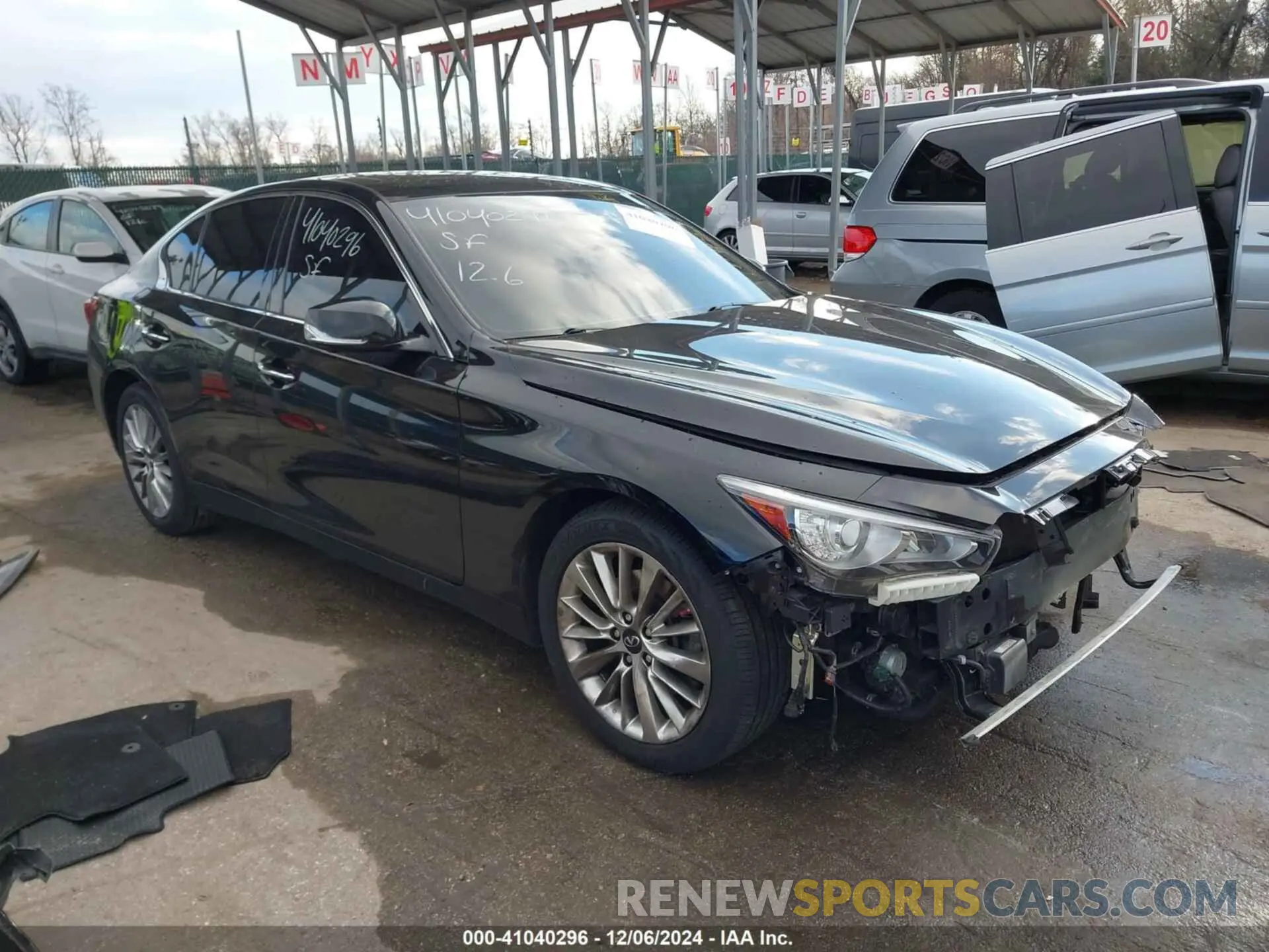 1 Photograph of a damaged car JN1EV7BR2MM756006 INFINITI Q50 2021
